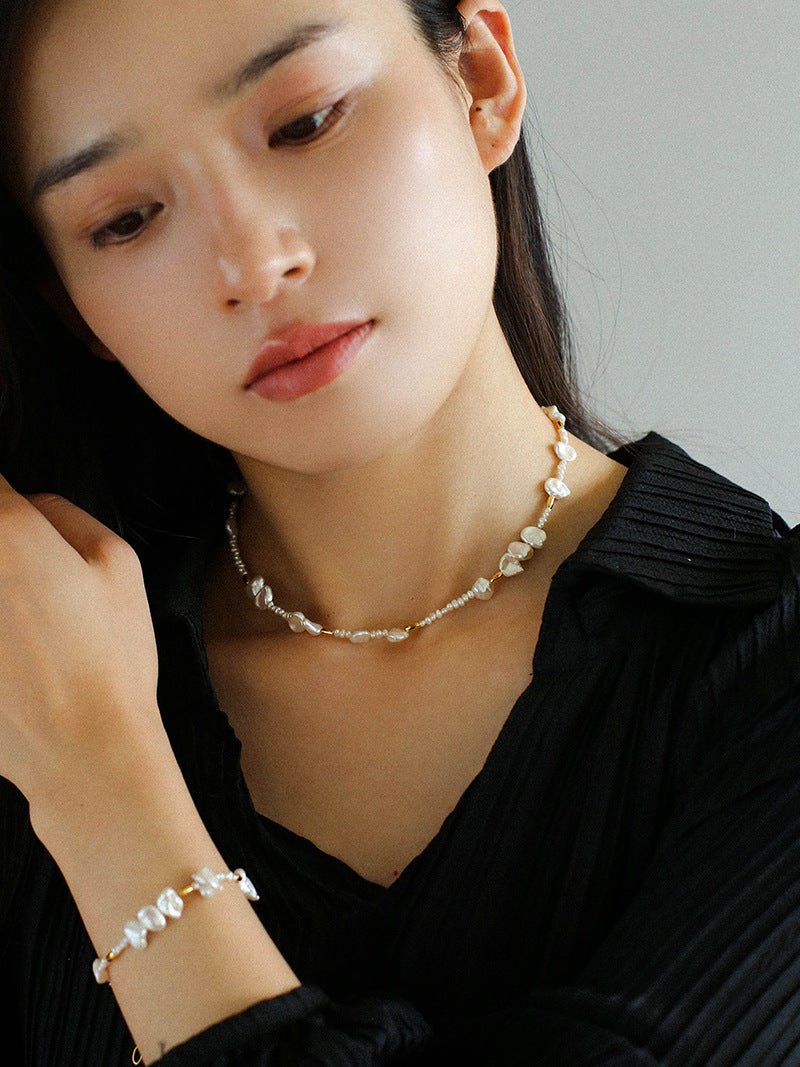 Golden Fusion Baroque Pearl Bracelet - floysun