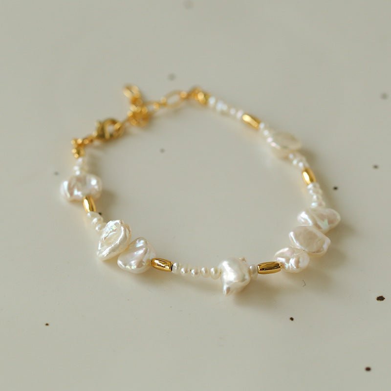 Golden Fusion Baroque Pearl Bracelet - floysun