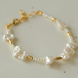 Golden Fusion Baroque Pearl Bracelet - floysun