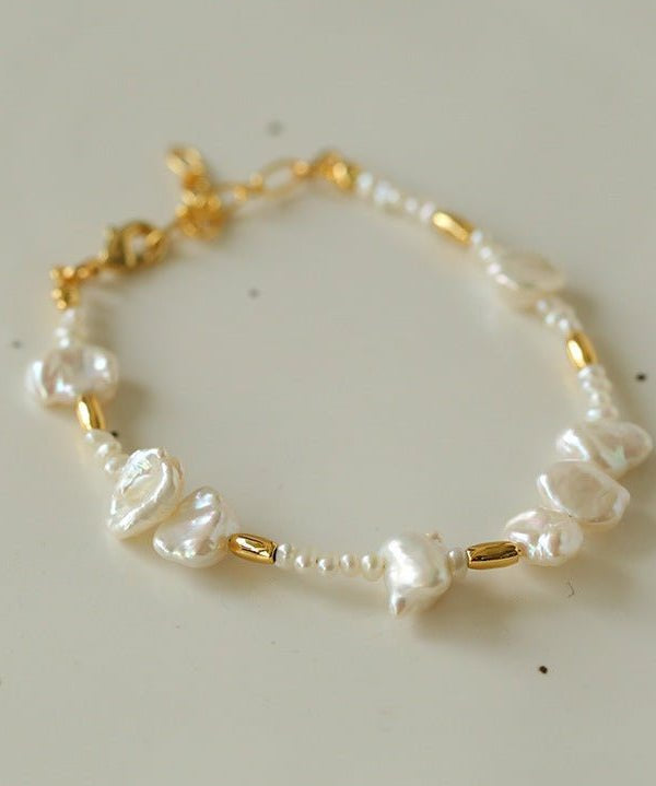 Golden Fusion Baroque Pearl Bracelet - floysun