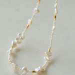 Golden Fusion Baroque Pearl Necklace - floysun