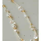 Golden Fusion Baroque Pearl Necklace - floysun