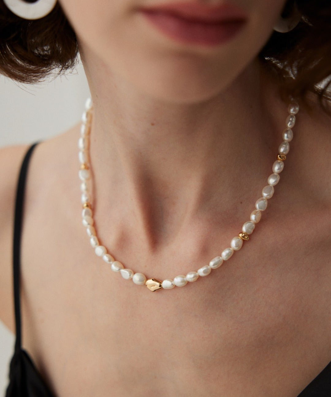 Golden Pearl Symphony Necklace - floysun