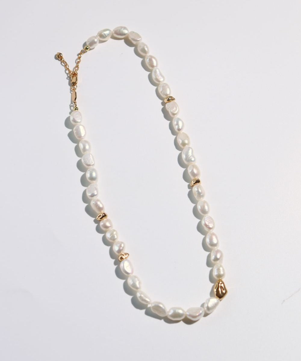 Golden Pearl Symphony Necklace - floysun