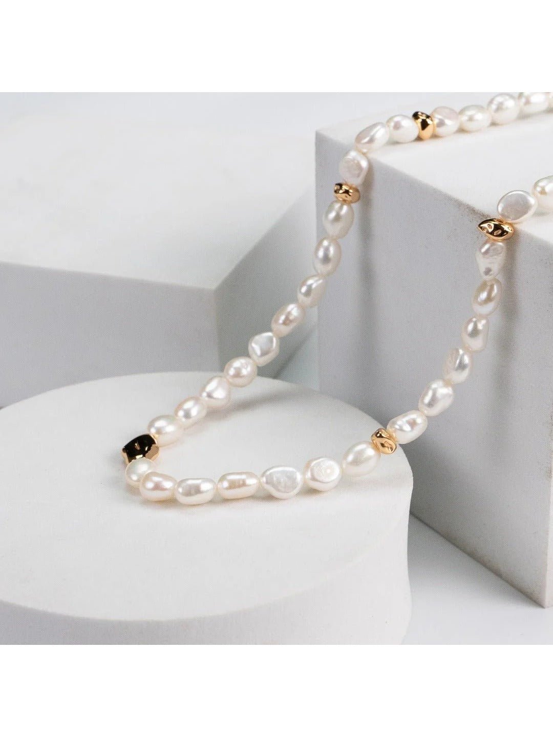 Golden Pearl Symphony Necklace - floysun