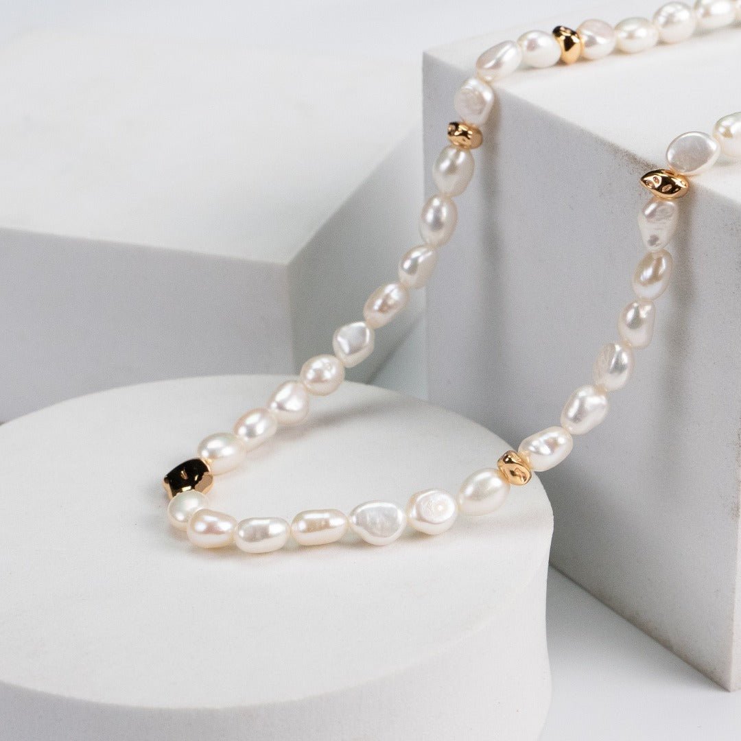 Golden Pearl Symphony Necklace - floysun