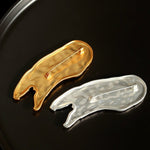 Golden Silver Stroke Artistic Brooch - floysun