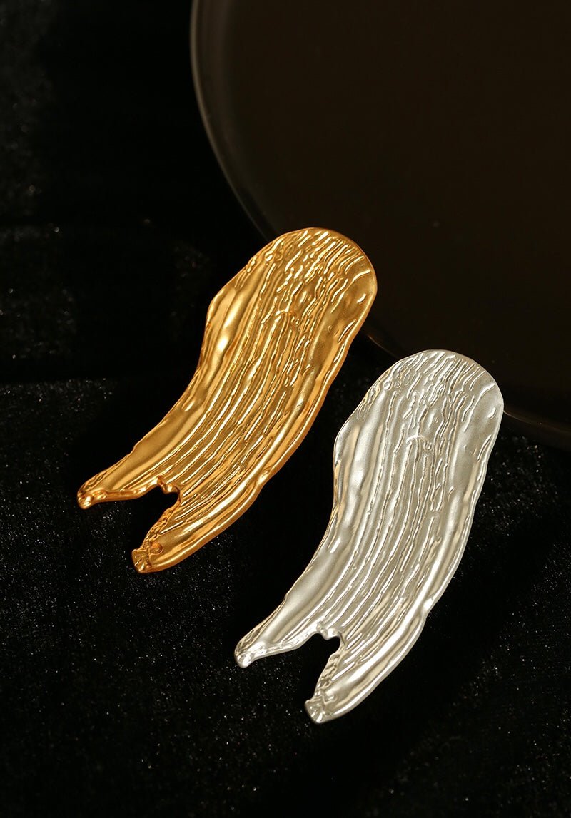 Golden Silver Stroke Artistic Brooch - floysun