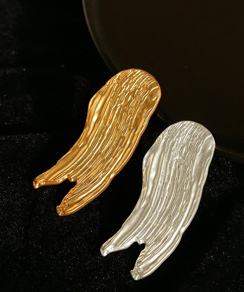 Golden Silver Stroke Artistic Brooch - floysun