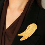 Golden Silver Stroke Artistic Brooch - floysun