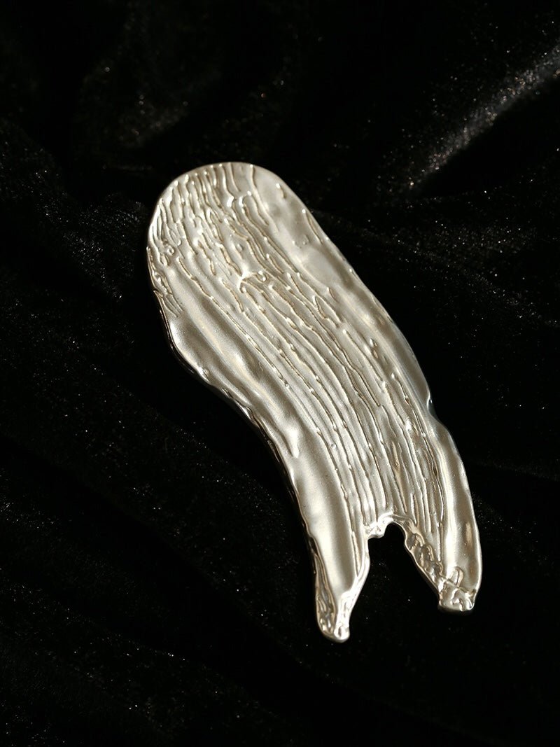 Golden Silver Stroke Artistic Brooch - floysun