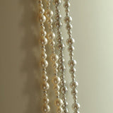 Gradient Artificial Pearls Beaded Necklace Sweater Chain - floysun