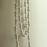 Gradient Artificial Pearls Beaded Necklace Sweater Chain - floysun