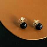 Gradient Black Agate Beaded Earrings - floysun