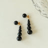 Gradient Black Agate Beaded Earrings - floysun