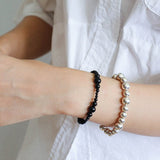 Gradient Black Agates Bead Bracelet - floysun