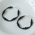 Gradient Black Agates Bead Bracelet - floysun