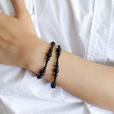 Gradient Black Agates Bead Bracelet - floysun