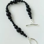 Gradient Black Agates Bead Bracelet - floysun