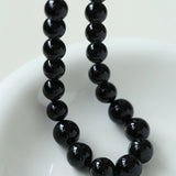 Gradient Black Onyx Stone Long Necklace - floysun