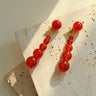 Gradient Red Agate Earrings - floysun