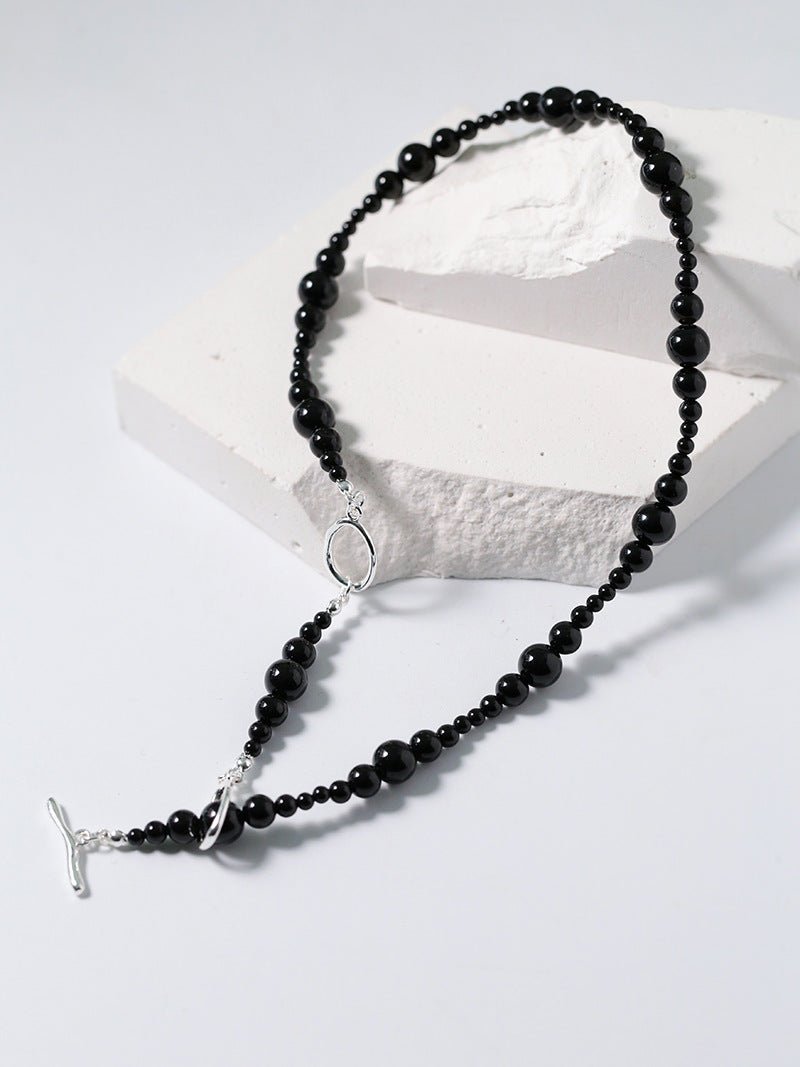 Gradual Black Onyx Clavicle Chain - floysun