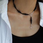 Gradual Black Onyx Clavicle Chain - floysun