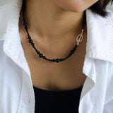 Gradual Black Onyx Clavicle Chain - floysun