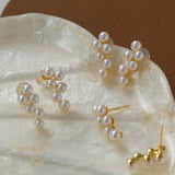 Grape Freshwater Pearl Stud Earrings - floysun