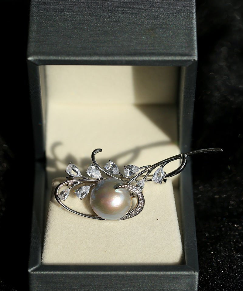 Gray Mabe Pearl Bouquet Brooch Elegant & Timeless Design - floysun