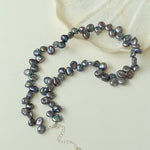 Gray Purple Fantasy Petals Freshwater Pearls Necklace - floysun