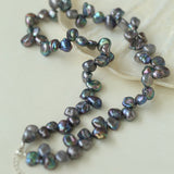 Gray Purple Fantasy Petals Freshwater Pearls Necklace - floysun