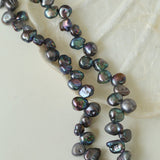 Gray Purple Fantasy Petals Freshwater Pearls Necklace - floysun