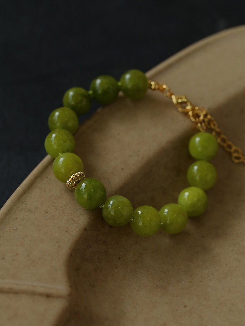 Green Grape Stone Beaded Bracelet - floysun