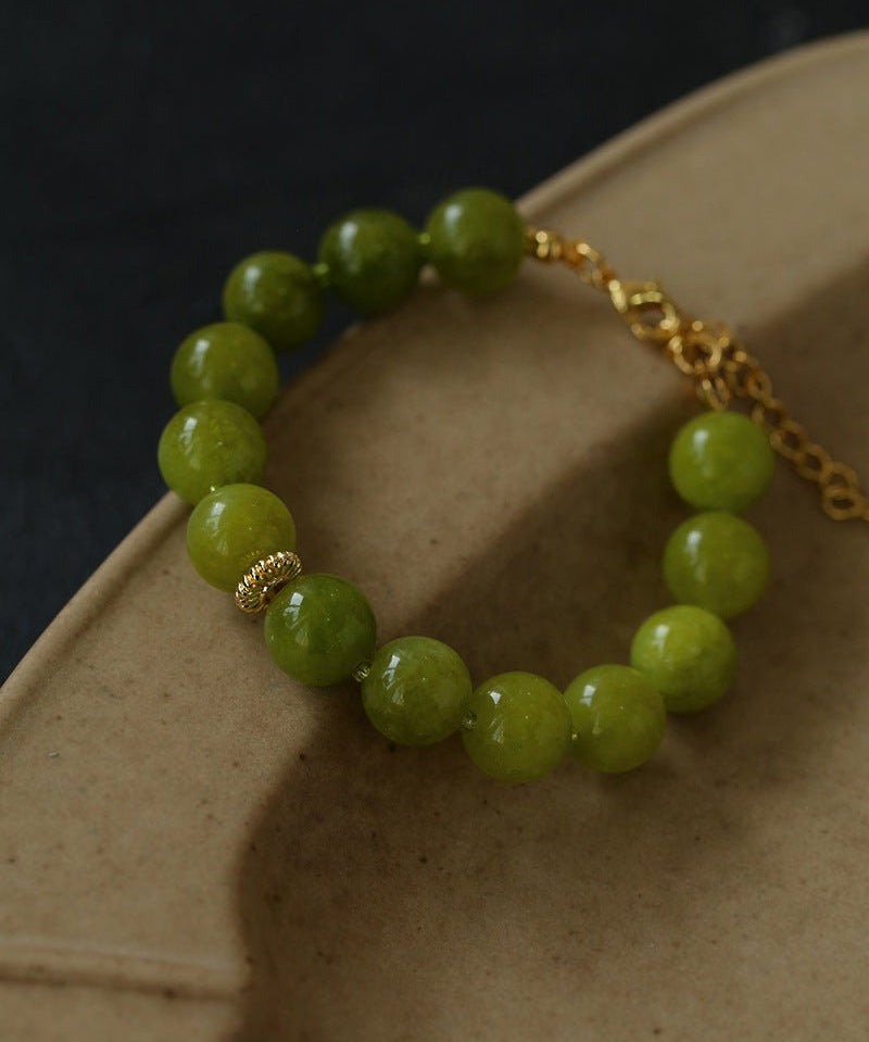 Green Grape Stone Beaded Bracelet - floysun