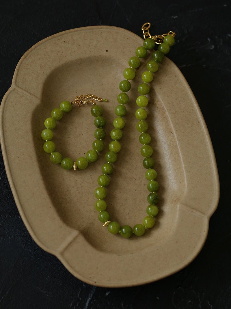 Green Grape Stone Beaded Bracelet - floysun