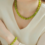 Green Grape Stone Beaded Bracelet - floysun