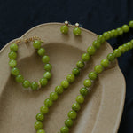 Green Grape Stone Beaded Necklace - floysun