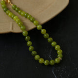 Green Grape Stone Beaded Necklace - floysun