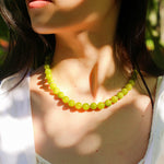 Green Grape Stone Beaded Necklace - floysun