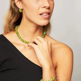 Green Grape Stone Beaded Necklace - floysun