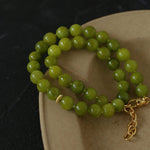 Green Grape Stone Beaded Necklace - floysun