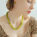 Green Grape Stone Drop Earrings - floysun