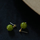 Green Grape Stone Drop Earrings - floysun