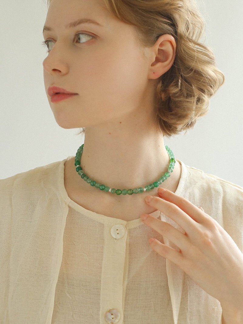 Green Jadeite Multi-Element Beaded Necklace - floysun