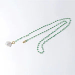 Green Onyx Baroque Pearl Necklace Multilayer Long Sweater Chain - floysun