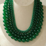 Green Onyx Beaded Necklaces 3mm/6mm/8mm/10mm/12mm - floysun