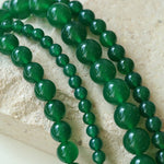 Green Onyx Beaded Necklaces 3mm/6mm/8mm/10mm/12mm - floysun