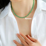 Green Onyx Beaded Necklaces 3mm/6mm/8mm/10mm/12mm - floysun