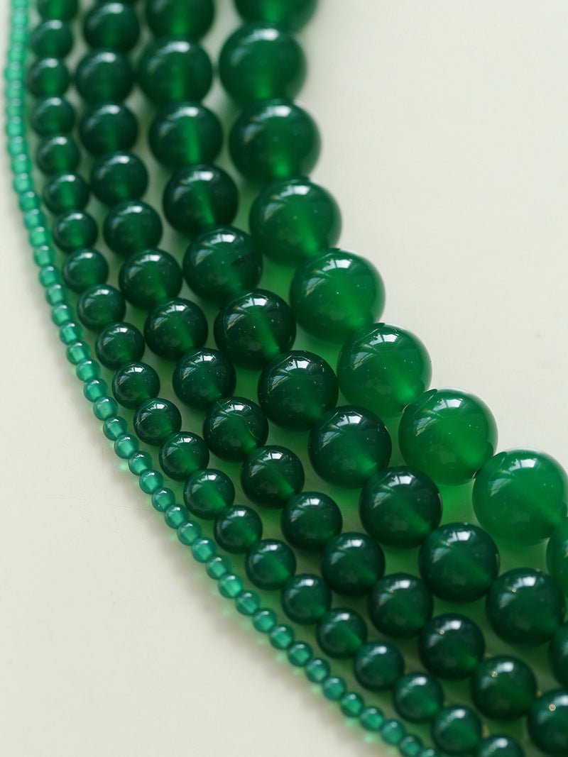 Green Onyx Beaded Necklaces 3mm/6mm/8mm/10mm/12mm - floysun